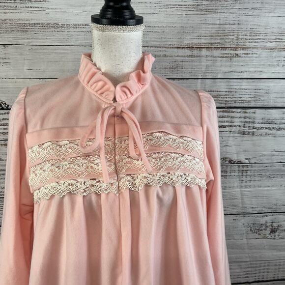 Vintage Apostrophe Guilford Sears Nightgrown Dress size Medium 12-14 Pink Lace - Picture 4 of 13